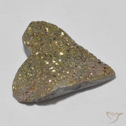 Pirita arco-íris Multicolorido Natural 13.67ct, Coração, Opaco