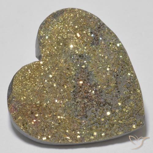 Pirita arco-íris Multicolorido Natural 28.68ct, Coração, Opaco