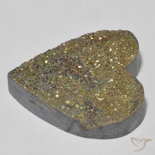 Pirita arco-íris Multicolorido Natural 28.68ct, Coração, Opaco