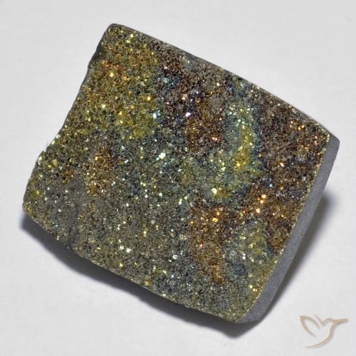 Pirita arco-íris Multicolorido Natural 14.02ct, baguete, Opaco