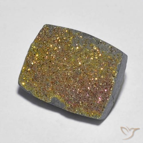 Pirita arco-íris Multicolorido Natural 7.46ct, baguete, Opaco