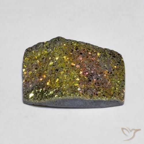 Pirita arco-íris Multicolorido Natural 7.23ct, baguete, Opaco