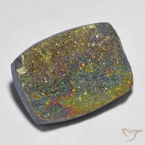 Pirita arco-íris Multicolorido Natural 16.03ct, Almofada, Opaco
