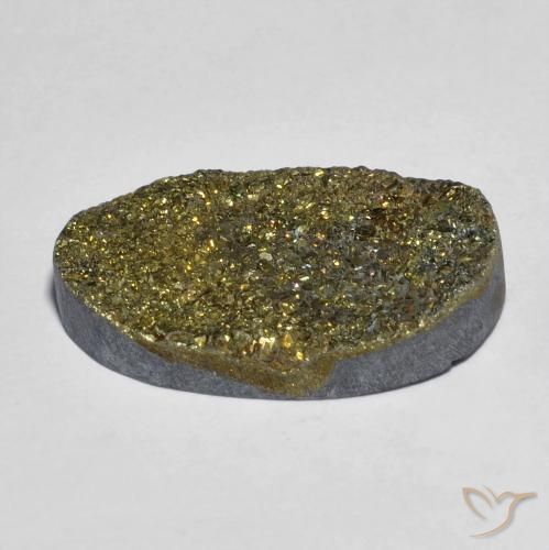 Pirita arco-íris Multicolorido Natural 12.47ct, oval, Opaco