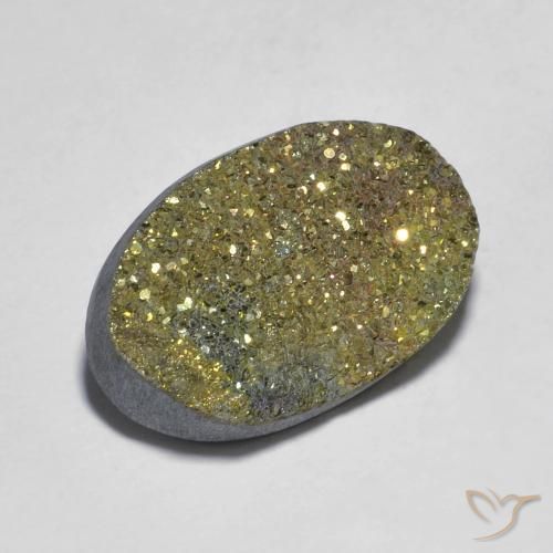 Pirita arco-íris Multicolorido Natural 11.75ct, oval, Opaco