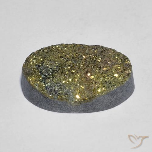 Pirita arco-íris Multicolorido Natural 11.75ct, oval, Opaco