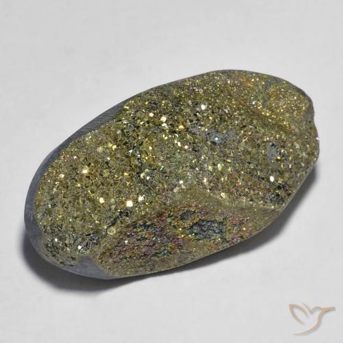 Pirita arco-íris Multicolorido Natural 25.63ct, oval, Opaco
