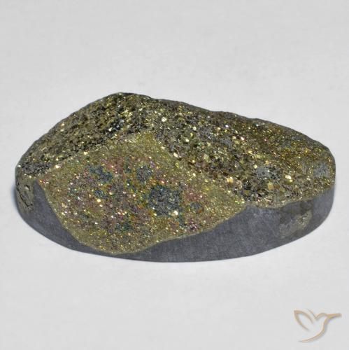 Pirita arco-íris Multicolorido Natural 25.63ct, oval, Opaco