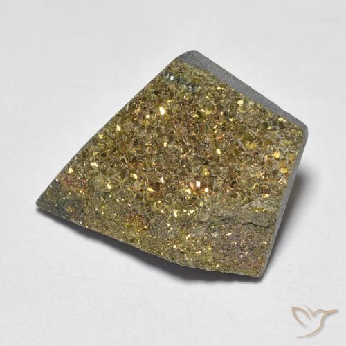 5.46ct Natural Multicolorido Pirita arco-íris, Chique, Opaco