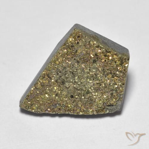6.86ct Natural Multicolorido Pirita arco-íris, Chique, Opaco
