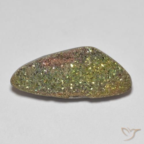 5.63ct Natural Multicolorido Pirita arco-íris, Chique, Opaco