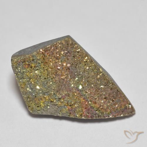 7.52ct Natural Multicolorido Pirita arco-íris, Chique, Opaco