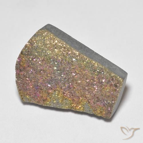 10.84ct Natural Multicolorido Pirita arco-íris, Chique, Opaco