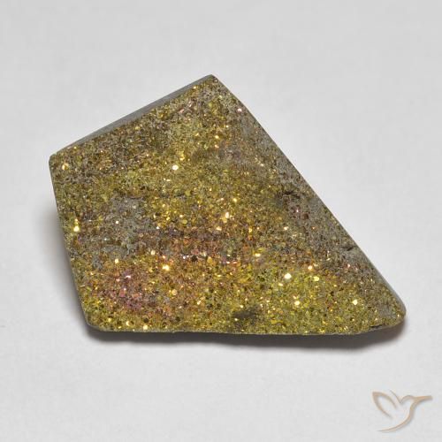 7.50ct Natural Multicolorido Pirita arco-íris, Chique, Opaco