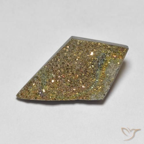 5.13ct Natural Multicolorido Pirita arco-íris, Chique, Opaco