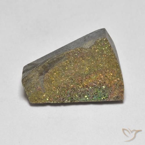 6.12ct Natural Multicolorido Pirita arco-íris, Chique, Opaco