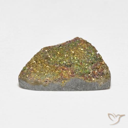 Pirita arco-íris Multicolorido Natural 7.72ct, Trilhão, Opaco