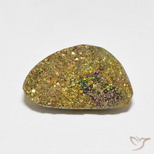 8.38ct Natural Multicolorido Pirita arco-íris, Chique, Opaco