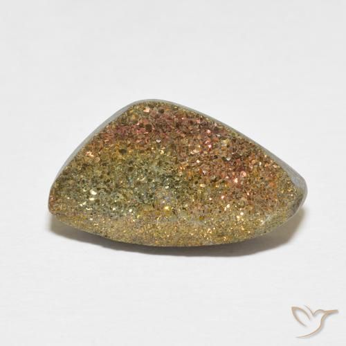 6.55ct Natural Multicolorido Pirita arco-íris, Chique, Opaco