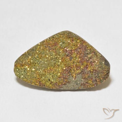 5.34ct Natural Multicolorido Pirita arco-íris, Chique, Opaco