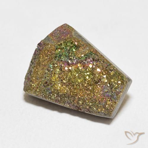 7.37ct Natural Multicolorido Pirita arco-íris, Chique, Opaco