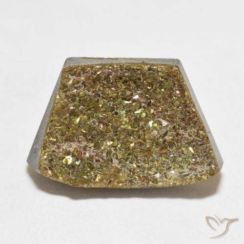 12.28ct Natural Multicolorido Pirita arco-íris, Chique, Opaco