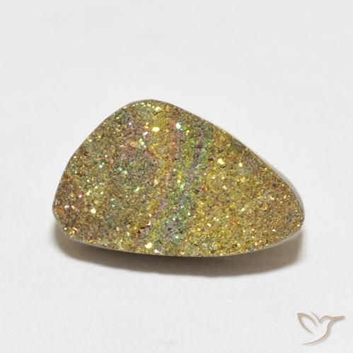 5.60ct Natural Multicolorido Pirita arco-íris, Chique, Opaco