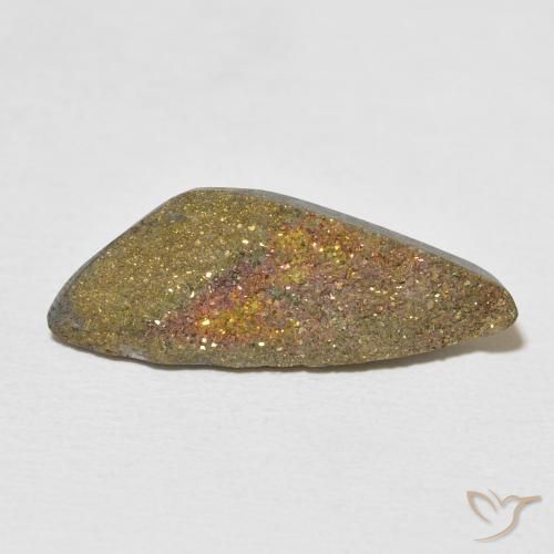 7.56ct Natural Multicolorido Pirita arco-íris, Chique, Opaco
