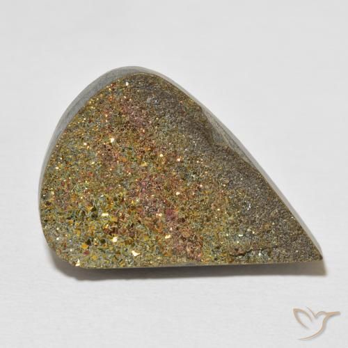 Pirita arco-íris Multicolorido Natural 20.03ct, Formato de pêra, Opaco