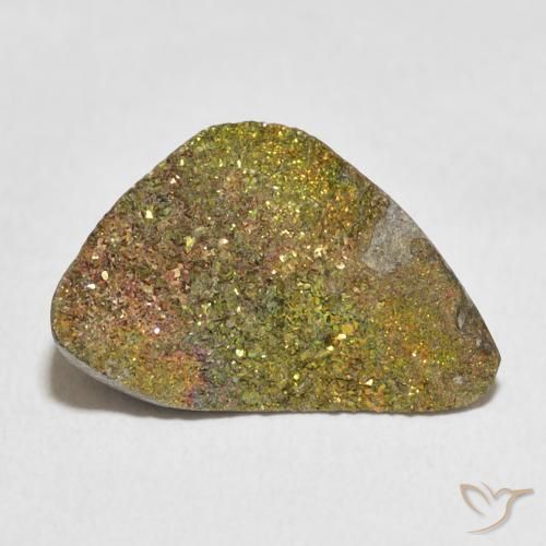 7.89ct Natural Multicolorido Pirita arco-íris, Chique, Opaco