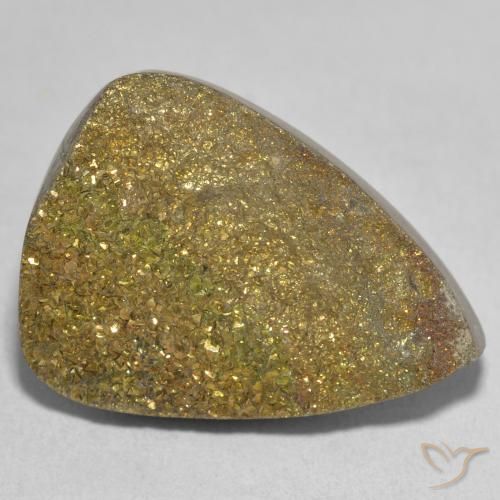 Pirita arco-íris Multicolorido Natural 22.73ct, Formato de pêra, Opaco