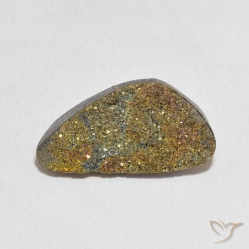 5.34ct Natural Multicolorido Pirita arco-íris, Chique, Opaco