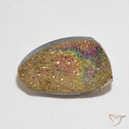 9.54ct Natural Multicolorido Pirita arco-íris, Chique, Opaco