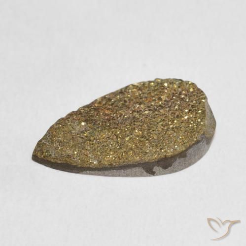 Pirita arco-íris Multicolorido Natural 4.75ct, Formato de pêra, Opaco