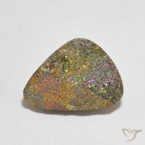 9.51ct Natural Multicolorido Pirita arco-íris, Chique, Opaco