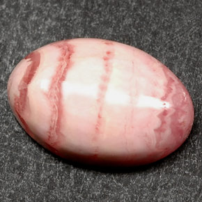 Rodocrosita multicolorido natural 4,68ct, corte oval, opaco