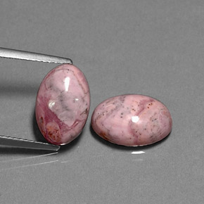Pedras preciosas de rodocrosita multicolorido natural de  ct, corte oval, opaco