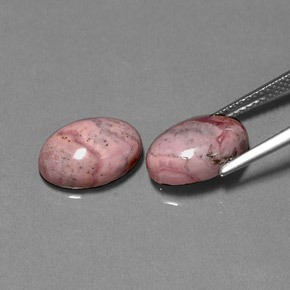 Pedras preciosas de rodocrosita multicolorido natural de  ct, corte oval, opaco
