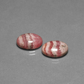 Pedras preciosas de rodocrosita multicolorido natural de  ct, corte oval, opaco
