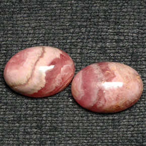 Pedras preciosas de rodocrosita multicolorido natural de  ct, corte oval, opaco