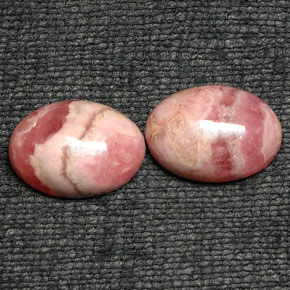 Pedras preciosas de rodocrosita multicolorido natural de  ct, corte oval, opaco