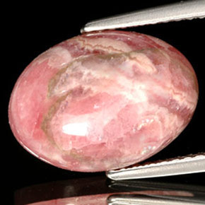 Rodocrosita multicolorido natural 7,08ct, corte oval, opaco