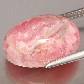 Rodocrosita multicolorido natural 12,60ct, corte oval, opaco