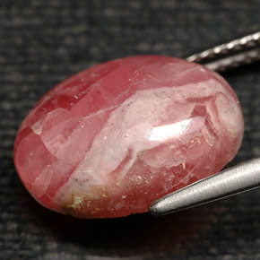 Rodocrosita multicolorido natural 8,43ct, corte oval, opaco