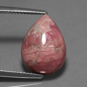 Rodocrosita multicolorido natural 9,98ct, formato de pêra, opaco