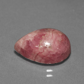 Rodocrosita multicolorido natural 9,98ct, formato de pêra, opaco
