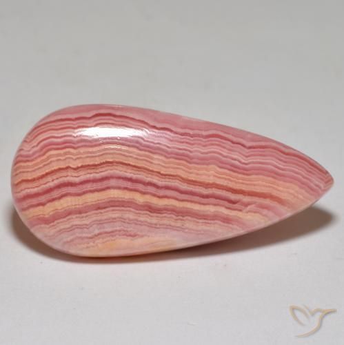rodocrosita Multicolorido Natural 31.44ct, Formato de pêra, Opaco