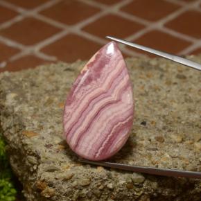 Rodocrosita multicolorido natural 35,64ct, formato de pêra, opaco