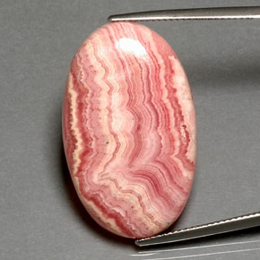 Rodocrosita multicolorido natural 30,35ct, corte oval, opaco