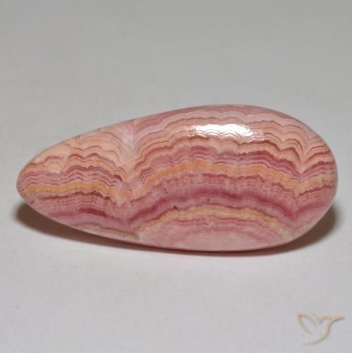 29.20ct Natural Multicolorido rodocrosita, Formato de pêra, Opaco